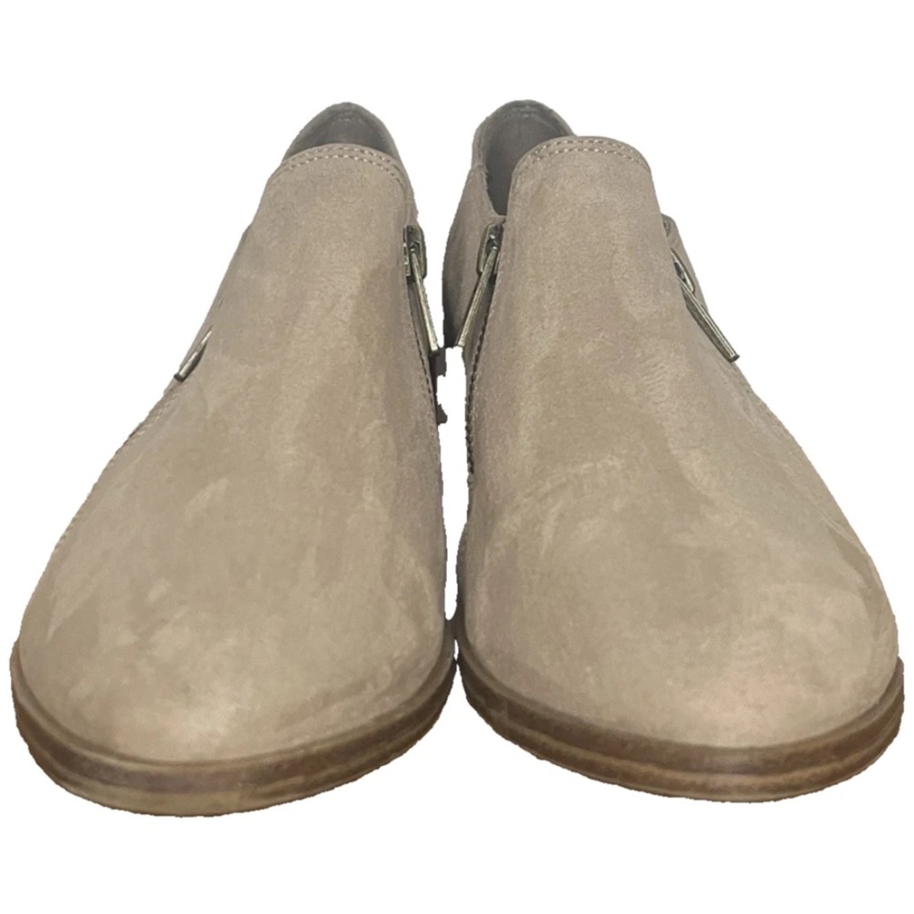 Beige Suede Slip-On Shoes